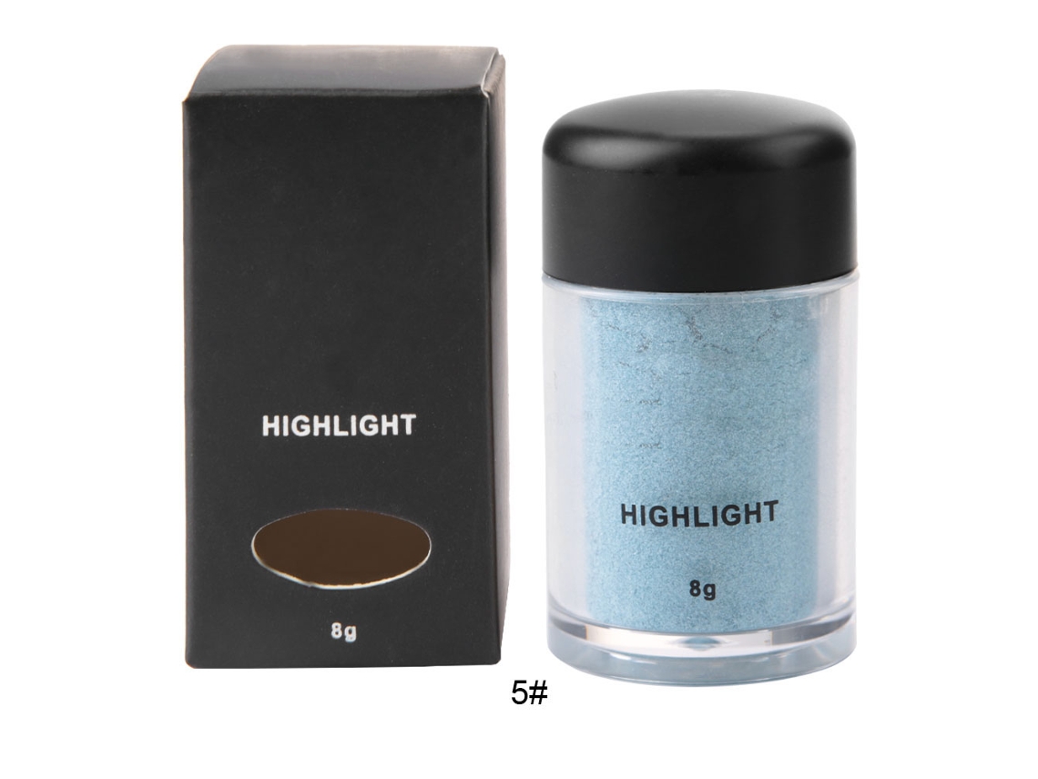 Sombra De Ojos Pigmento Brillante Glitter Polvo Metalizado Delineador Resaltador Maquillaje Cosmético (5)