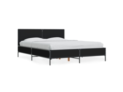 Bed Frame, Bed Frames Vidaxl Preto Madeira Processada (140 X 190 Cm?)