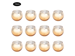 Vaso E Porta Velas De Vidro De Mercúrio, Porta Velas Dourado Antigo Com Superfície Reflexiva Para Velas, Elegante Acessório De Decoração Para Centros