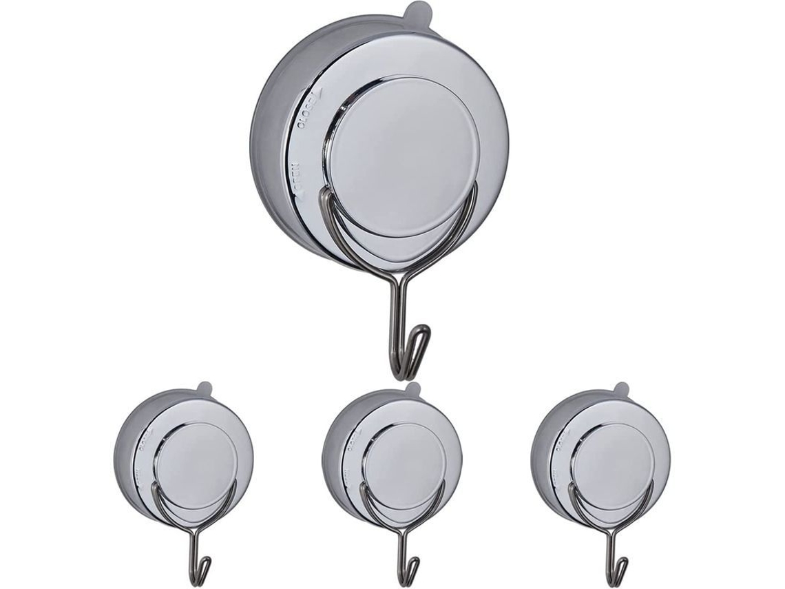 Ganchos de Sucção Nova Line, Removíveis, para Cozinha e Banheiro, 4pcs, Sem Furo, Suporta até 8kg | S/MARCA