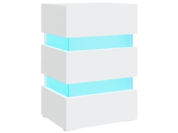 Bedside Cabinet, Bedside Cabinets Vidaxl Branco Madeira Processada (n/a)
