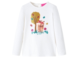T-shirt De Manga Comprida Para Criança Cor Cru 128