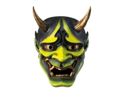 Máscara facial Mali Resin Prajna para cosplay de Halloween, cobertura facial de demônio e carnaval.
