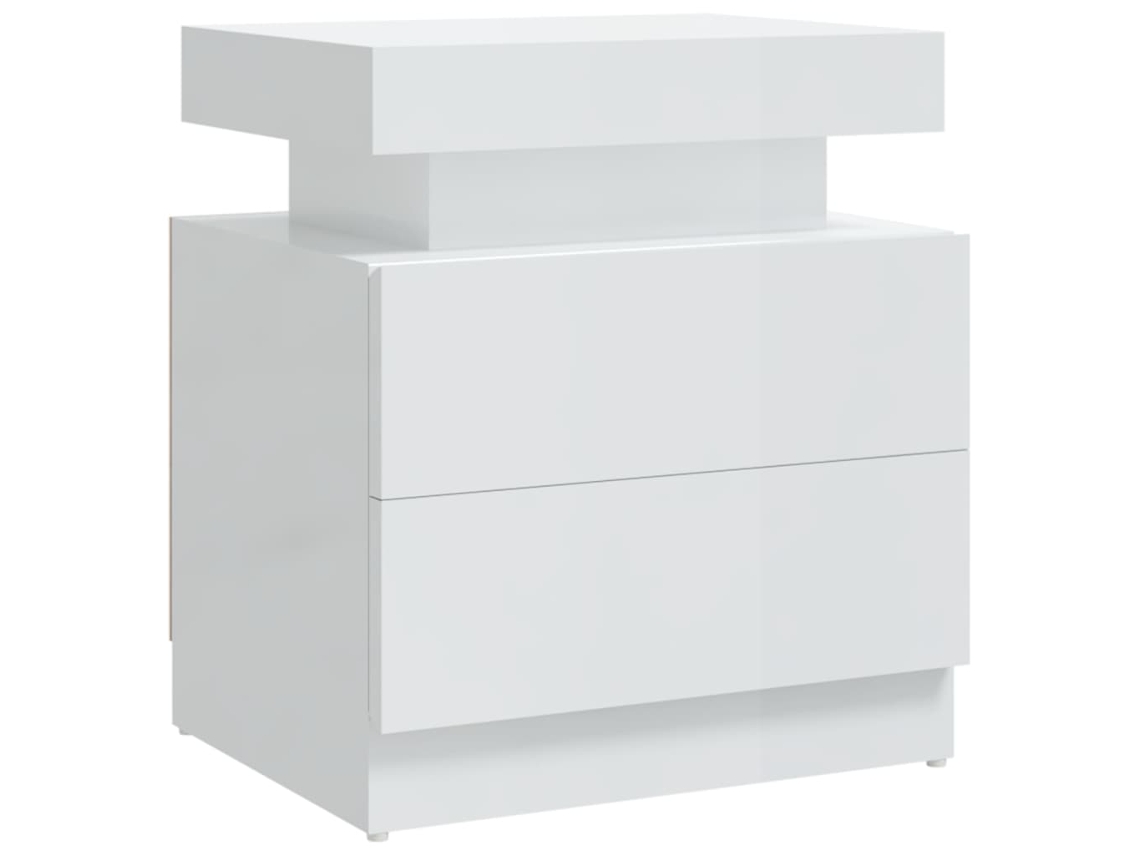 Bedside Cabinet, Bedside Cabinets Vidaxl Branco Madeira Processada (n/a)