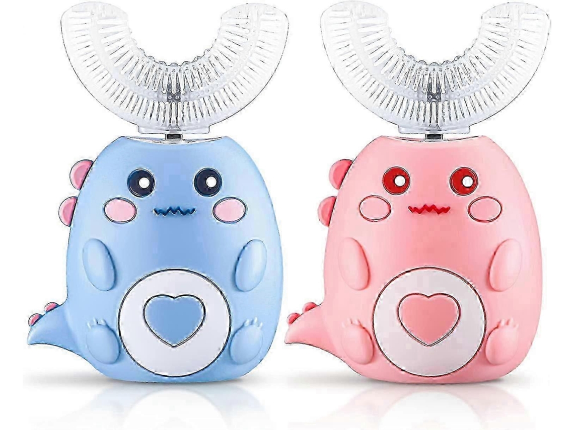 Escova de Dentes Infantil em Formato U, Ultrassônica Silicone com Rotação 360 ​​graus, Escov a Automática À Pr GOKOCO