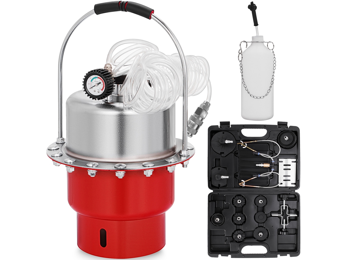 Kit de Teste Compressão Pressão Vácuo Freio, Purgar Freios Ar 10 40 Psi, Automóvel 1,3 Galões, Purga Psi
