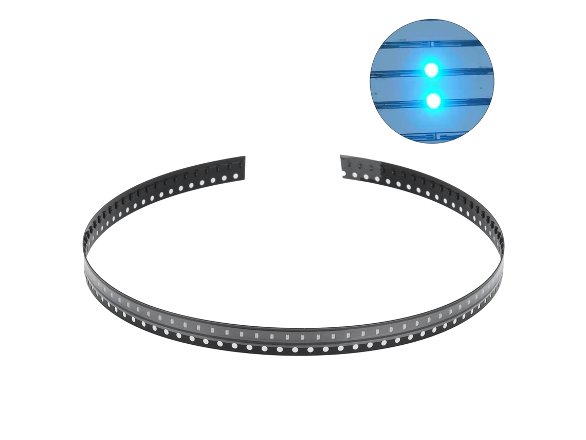 100 Peças Diodos Led Smd Componentes Eletrônicos de Baixa Tensão para Diy Pcb Azul Gelo