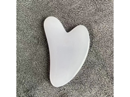 1 Placa de Gua Sha em Resina em Formato de Coração para Massagem Facial, Ferramenta de Spa MDUG (branco C)