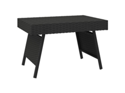 Side Table, Side Tables Vidaxl Preto Rattan / Vime (n/a)