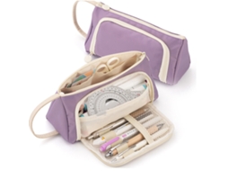 Bolsa Para Canetas De Alta Capacidade Estilo Moderno Multifuncional Lindo Com Janela Aberta Tipo 14 Roxo