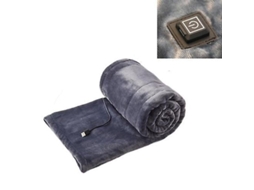 Manta Elétrica Usb Portátil Com Termostato Inteligente E Aquecedor De Mãos Para Inverno 140*80 Cm Gris