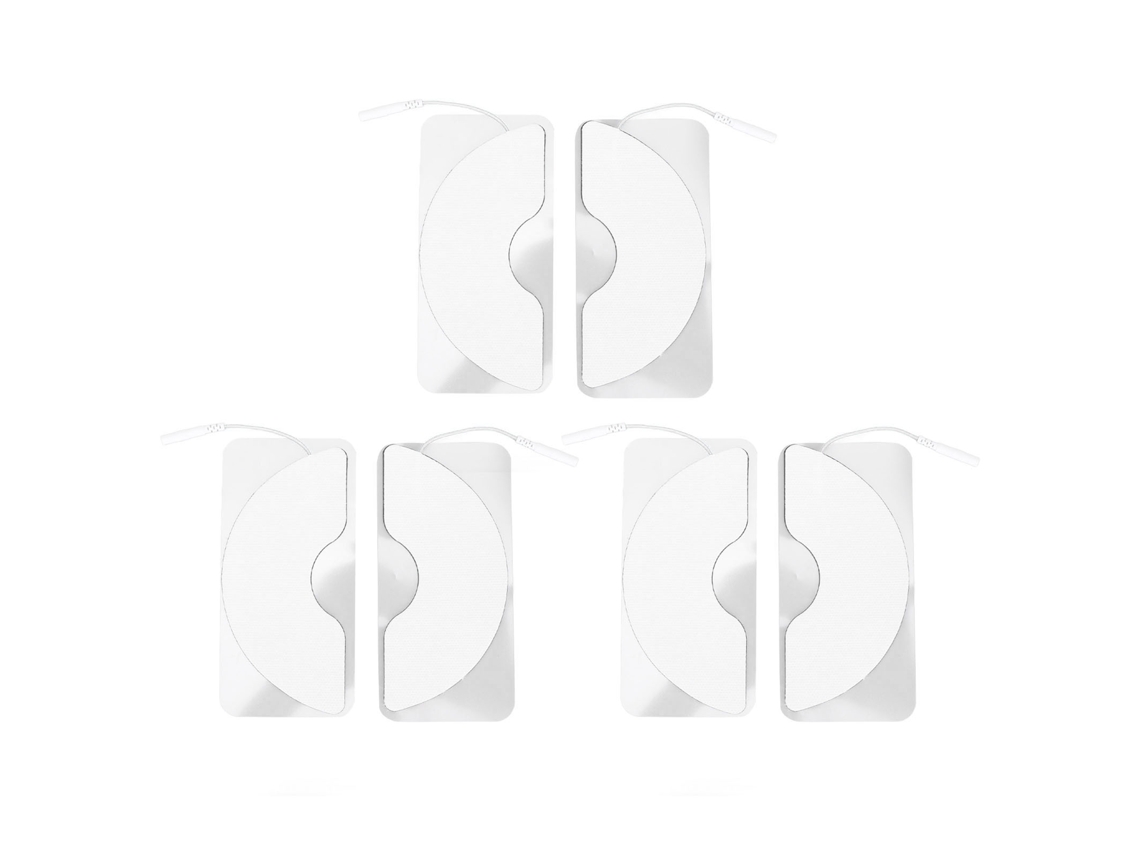 6pcs Parches De Eletrodo De Mama Reutilizáveis Com Autoadesivo Para Estimulador Muscular