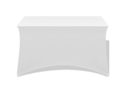 Maison Exclusive - Toalha de mesa extensível, 2 peças, 183x76x74 cm, branca