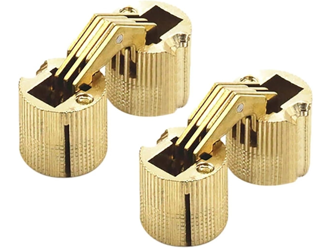 Dobradiças De Barril, 4 Peças, 180 Graus, Dobradiça Oculta De Cobre, 10 12 14 16 18mm Para Portas, Mesas, Móveis Diy