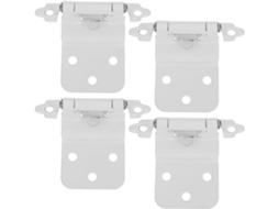 Conjunto De 4 Dobradiças Ferro Para Portas Armários Cozinha, Com Design Dobrável E Fechamento Suave, Na Cor Branca