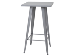 Mesa Alta de Comida Estilo Industrial em Metal Cinza Tab04007 MOBIKASA