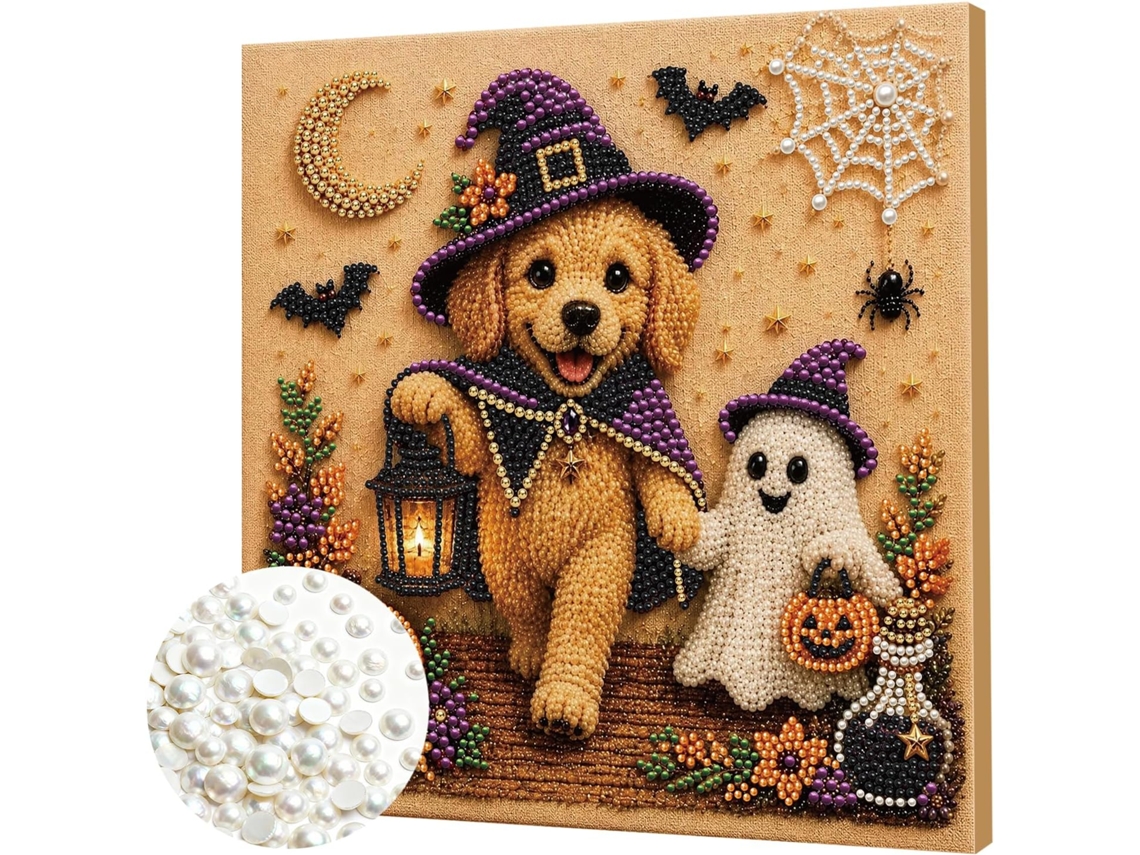 Kit De Pintura Com Diamantes Halloween, Com Pérolas, Variante 1238