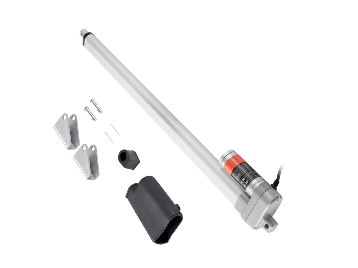 Atuador Linear de 12 V, Impermeável Ip65 20 Polegadas, Movimento 660 Libras/3000 N 0,19 Polegadas/s com Suporte Montagem para Uso Ao Ar Livre