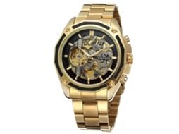 Reloj Automático Mecánico Para Hombre Forsining Analógico De Muñeca (oro Negro)