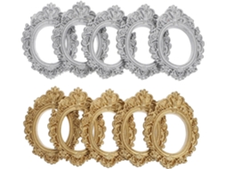 Conjunto 10 Molduras Resina Fotos Ideal Projetos Diy Design Textura Especiais Decoração Parede Elegante GOKOCO