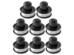 Compatível com Black+decker Rs 136 bkp, Kit com 8 Carretéis de Fio para Aparador de Grama AQUAFORGE