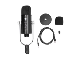 Aetheria microfone Usb para Computador Ajustável com Suporte Estável Gravação, Karaokê Online e Bate papo