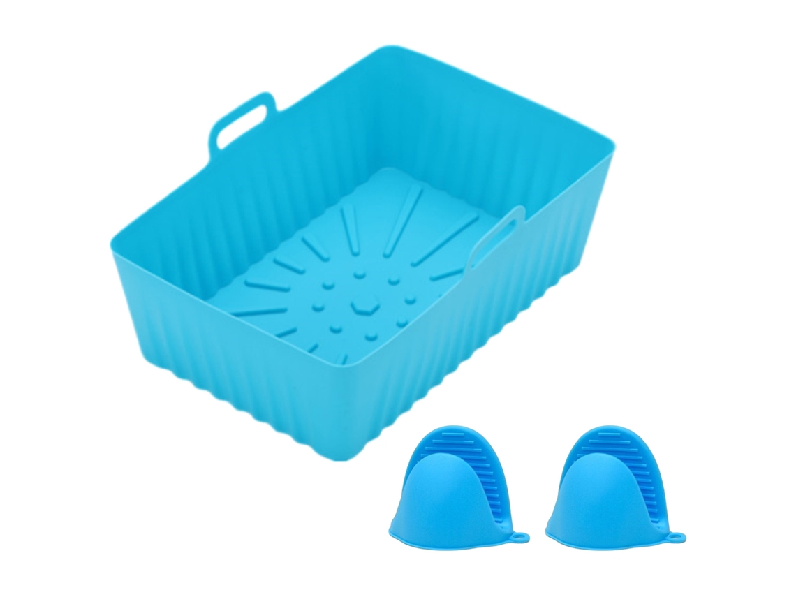 Forros Reutilizáveis de Silicone para Air Fryer Cestas Retangulares Acessórios para Air Fryer NEVEANCE