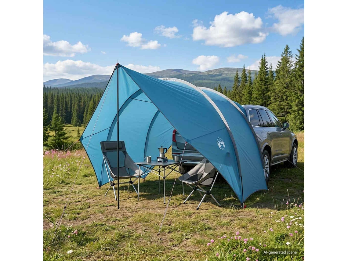 Vidaxl Awning Para Caçamba Resistente À Água 405 X 280 X 220 Cm Azul