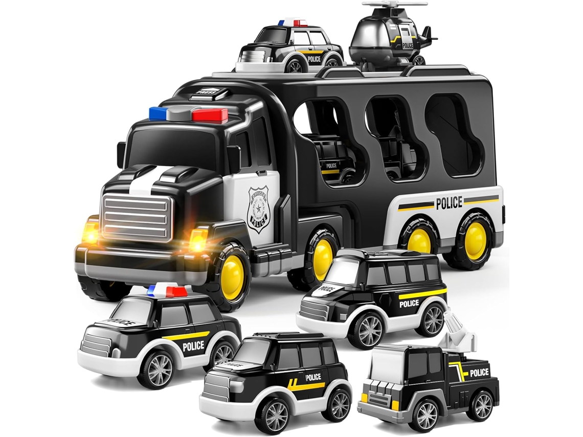 Carrinho De Polícia Brinquedo Para Crianças 3, 4, 5 E 6 Anos - Veículos Emergência Com Fricção, 1 A 3 -aquaforge