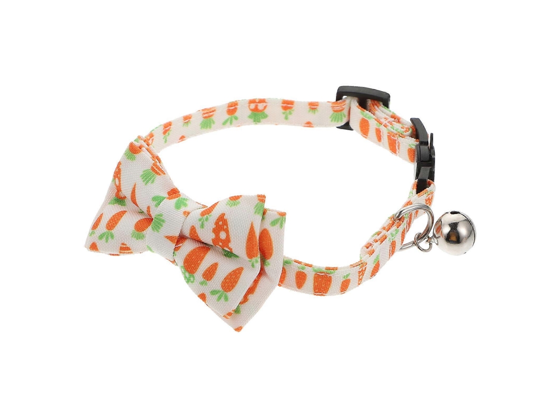 Colar De Gato De Tecido Branco Com Sino, Para Decoração Do Pescoço
