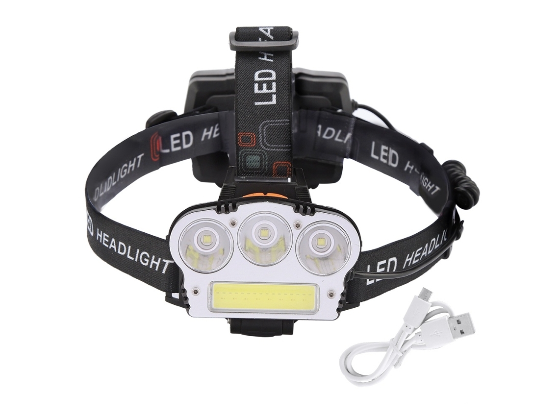 Noite Ao Ar Livre Cob T6 Led Head Light Handfree Searchlight Acessório De Faixa Ajustável Preto Yunzii