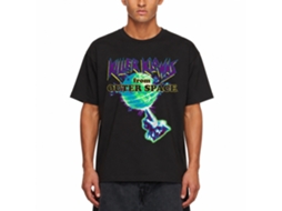 Rockinstone Killer Klowns Earth And Hand In Neon Black Adult T-shirt Size:s
