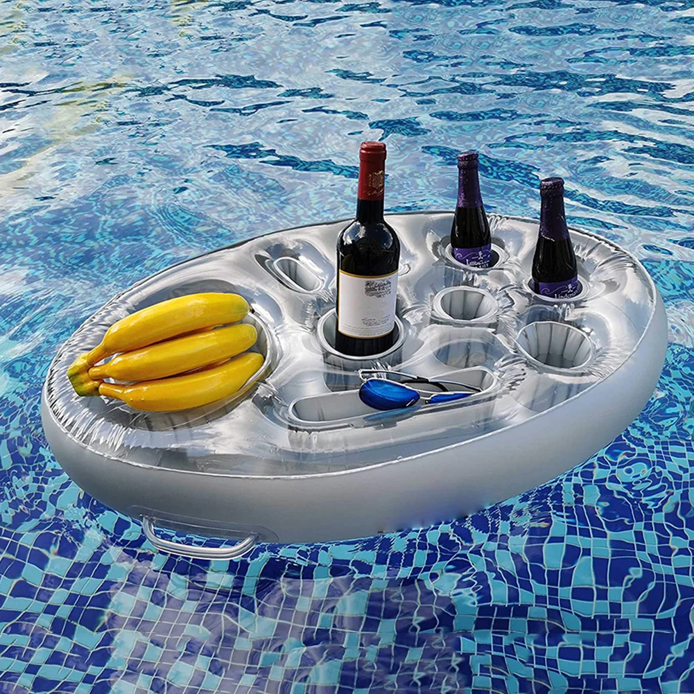 Boia Inflável De Verão Para Cerveja E Outras Bebidas, Com Estampa De Arco-íris.