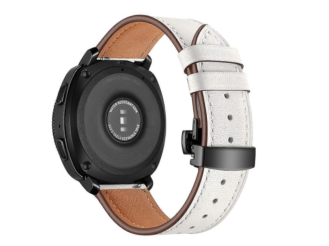 Pulseira De Couro Preta Com Fecho Borboleta De 22 Mm Para Huawei Watch Gt2e / Gt2 46 Mm (preta)