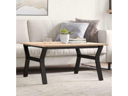 Vidaxl Mesa De Centro Estrutura Em Y 80x80x45 Cm Pinho E Aço