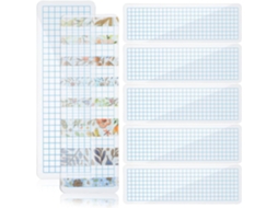 Conjunto De 50 Placas Dispensadoras Fita Adesiva Washi Em Plástico Azul