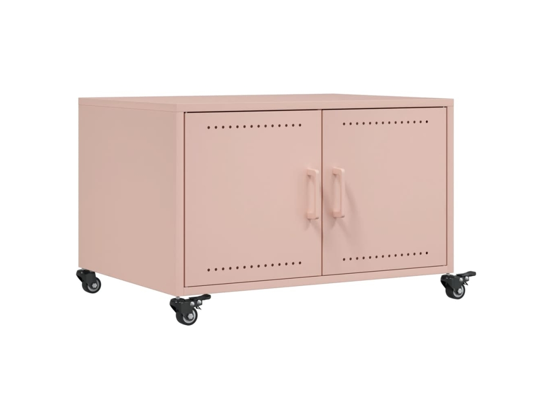 Mesa de Centro 68x50x43,5 Cm Aço Rosa MAISON EXCLUSIVE