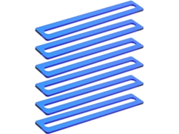 Lurrose 6-tiras De Leitura Guiada Em Acrílico Azul Para Estudantes, Leves E Duráveis, Ideais Para Uso Doméstico E