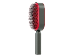 2026 pincel de Pelo com Almofada Auto Limpante e Massagem para Cabelo Longo Mulher Vermelho