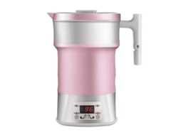 Lurelia Chaleira Elétrica Dobrável De Silicone 110v/220v 800w, Controlo Termostático Portátil Com Ficha Ue, Rosa, Tamanho Único