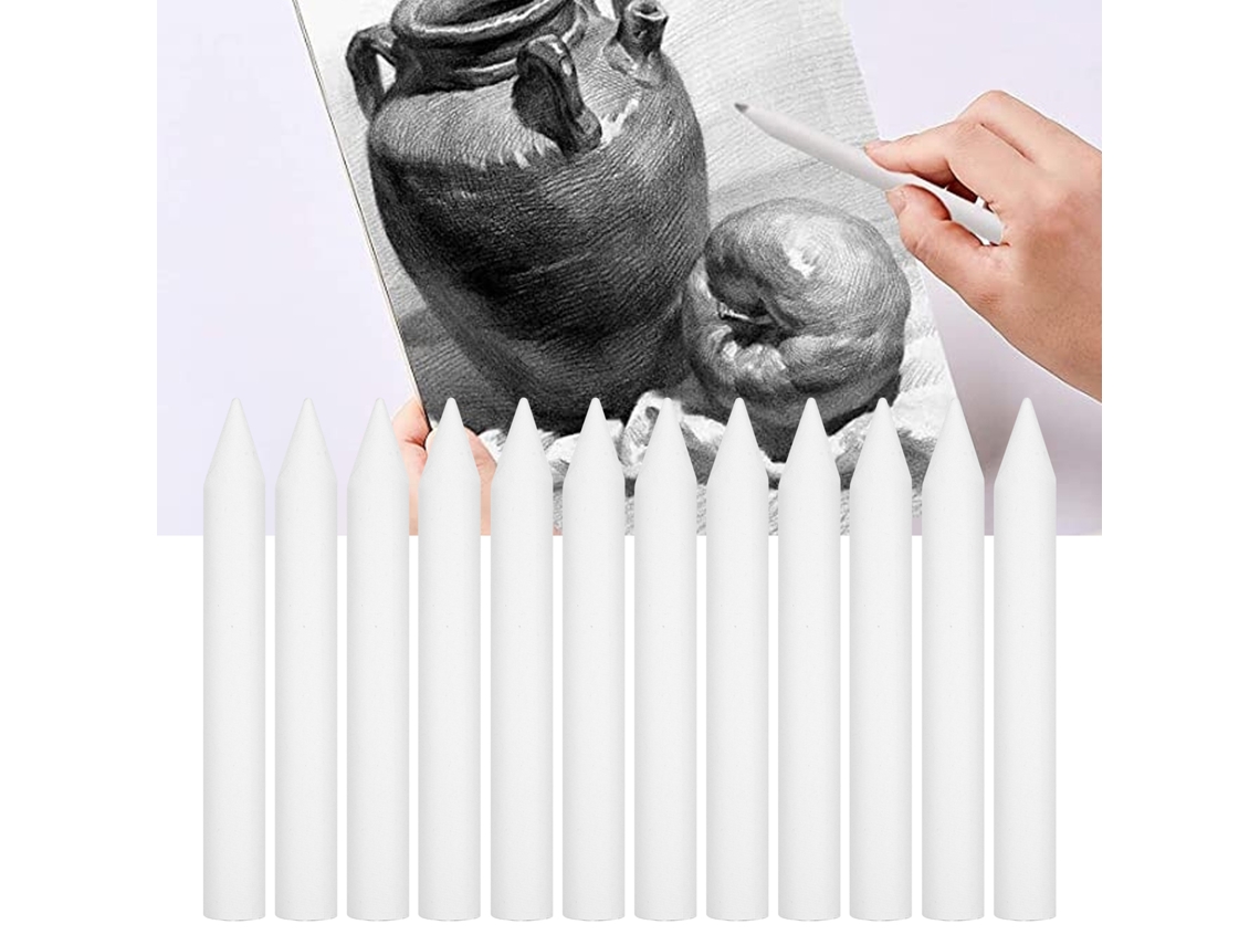 12 Peças De Borrador De Papel Médio Para Desenho E Mistura, Ferramenta Artística Para Amantes De Desenho E Pintura