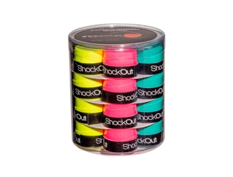 Tambor de Overgrips SHOCKOUT Perfurados Multicolor 24 Unidades