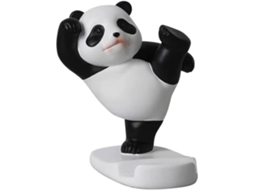 Suporte Figurinhas Panda Casa Ornamentos Portatelefone Lalamoli Resina Preto