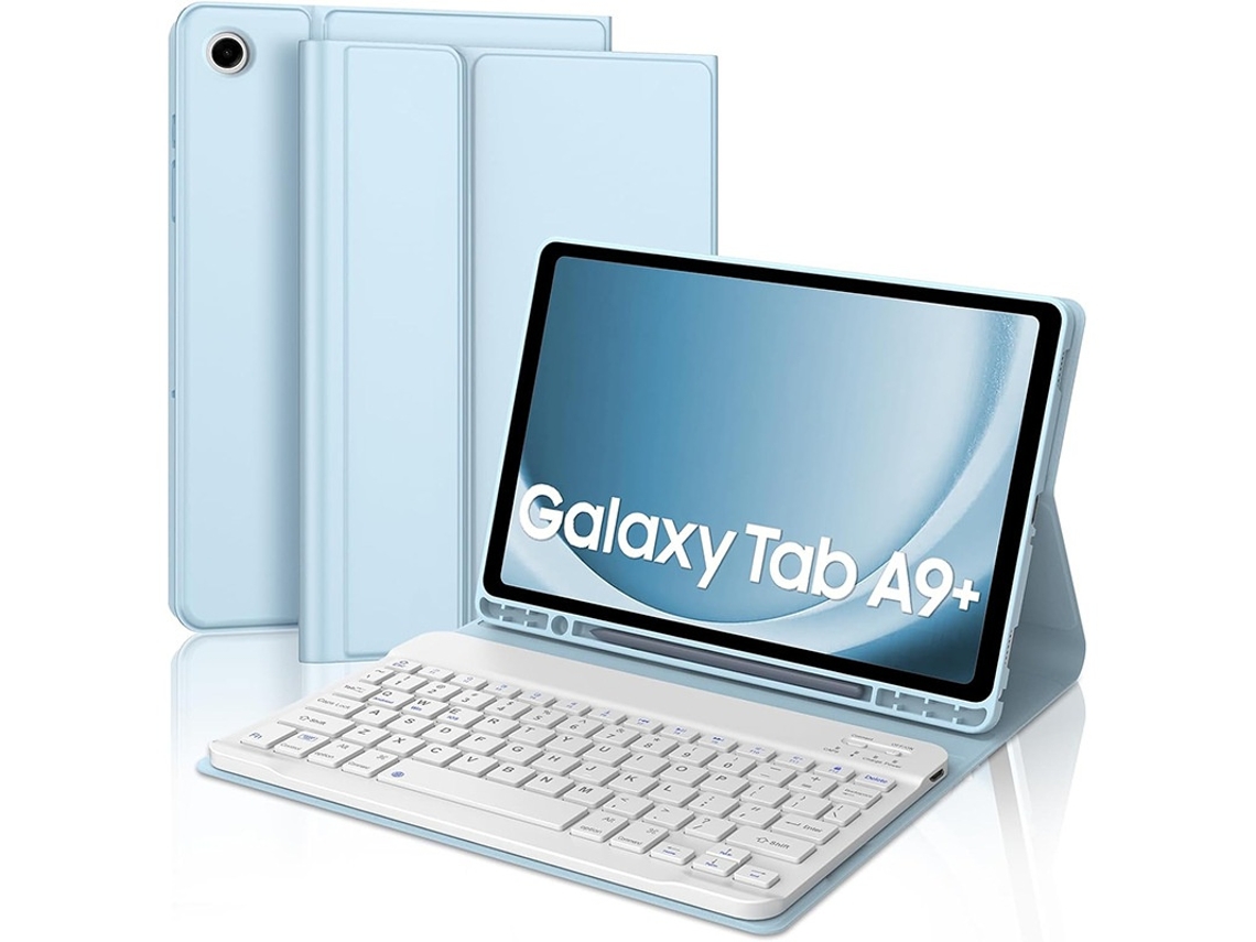 Elysve Capa Com Teclado Bluetooth Para Samsung Galaxy Tab A11plus(2025)/a9 Plus 11 " Com Teclado Bluetooth (azul)