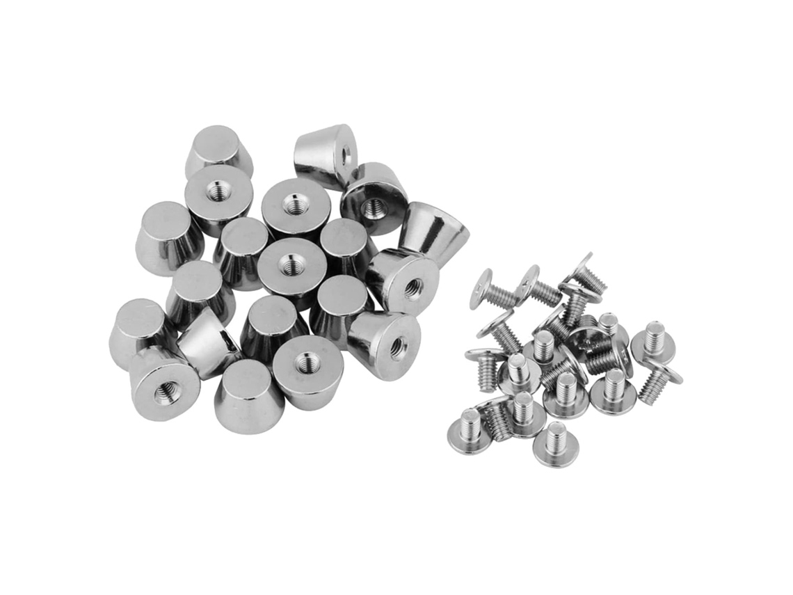Kit Com 20 Rebites Planos De Cobre Para Bolsas, Sapatos E Projetos Personalizados Em Couro - À Prova De Ferrugem, Com
