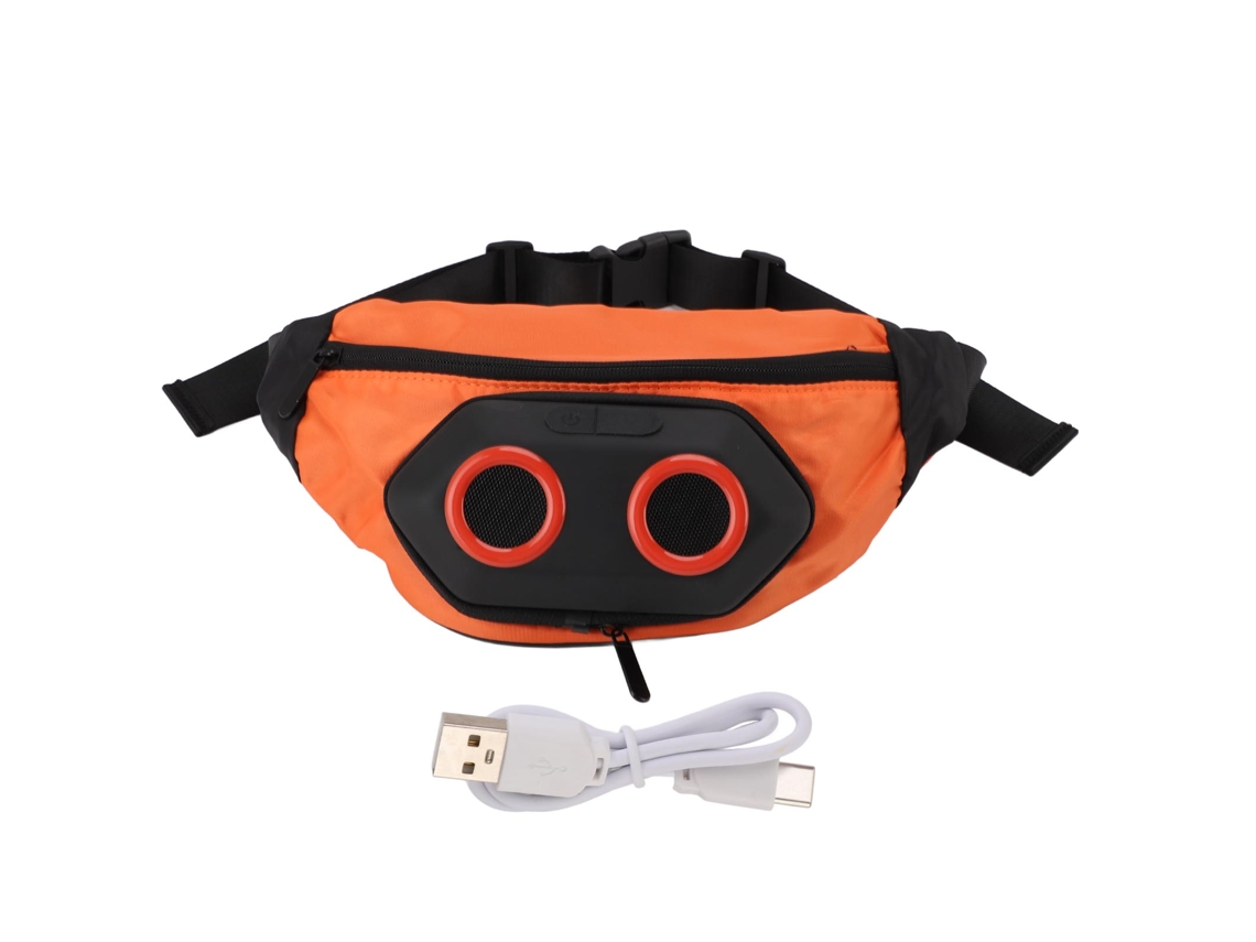 Mali alto falante de Cinto À Prova de Água com Bolsa Removível para Esportes Ao Ar Livre Laranja