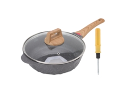 Frigideira De Liga Alumínio, 24 Cm/9,4 Pol., Antiaderente, Segura Para Máquina Lavar Louça, Alça Toque Frio, Indução E Gás