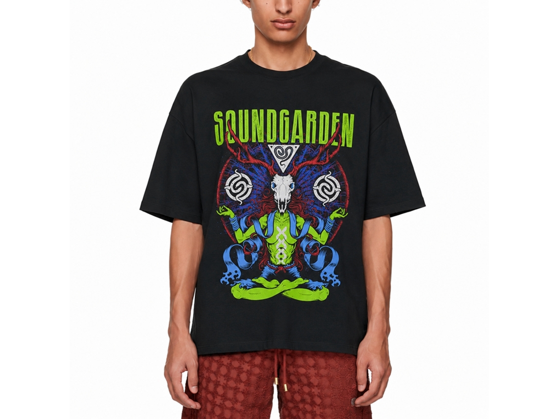Soundgarden Antlers Meditation Alien T-shirt Classic Unisex Adults Size:s
