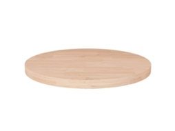 Vidaxl Tampo De Mesa Redondo Ø50x2,5 Cm Carvalho Maciço Não Tratado