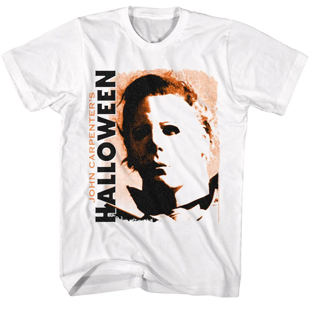 Unisex Adult T-shirt Rockinstone Halloween Movie John Carpenters Halloween White Sizexl